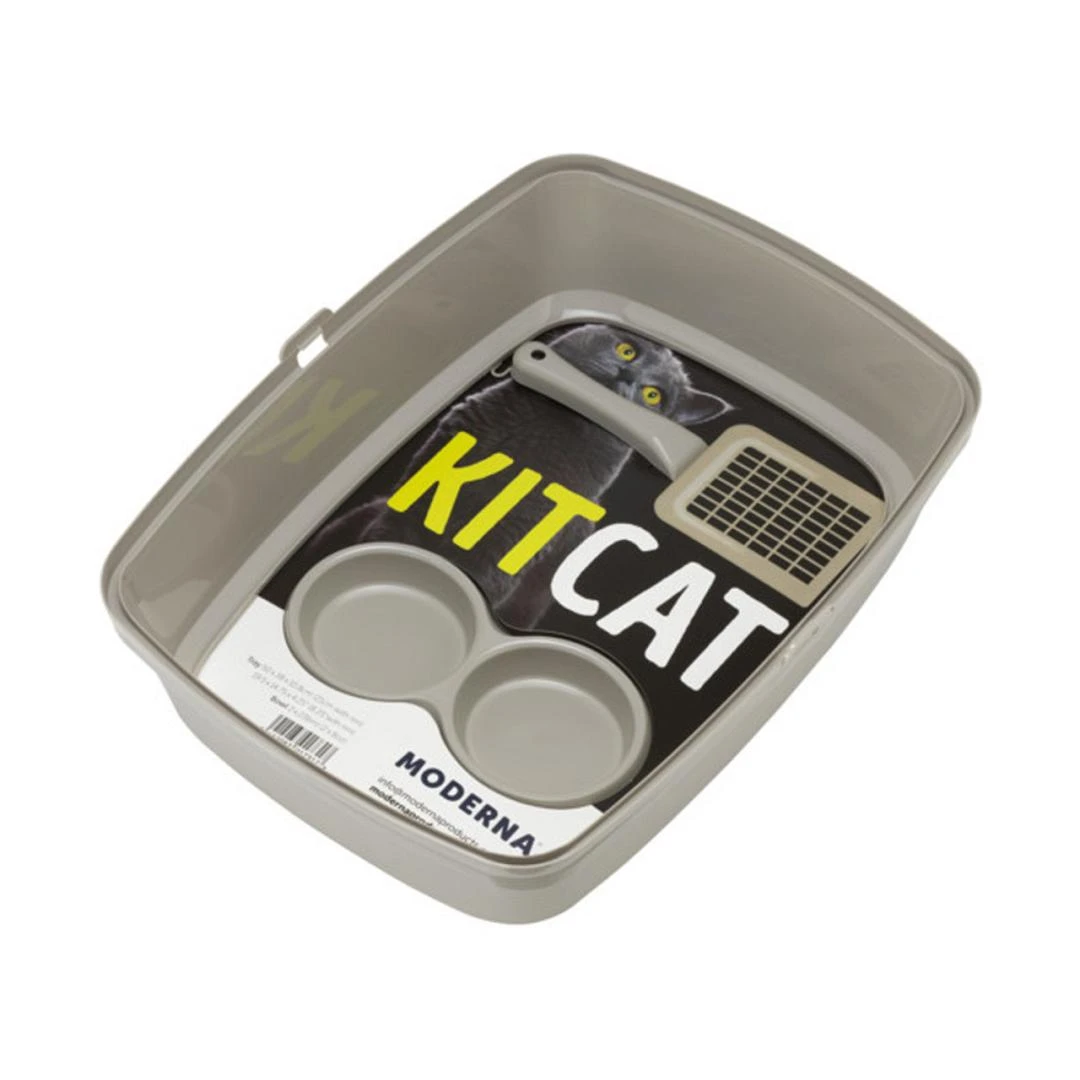 Moderna Kattenbak Starterkit Kit Cat Warmgrijs - Image 2