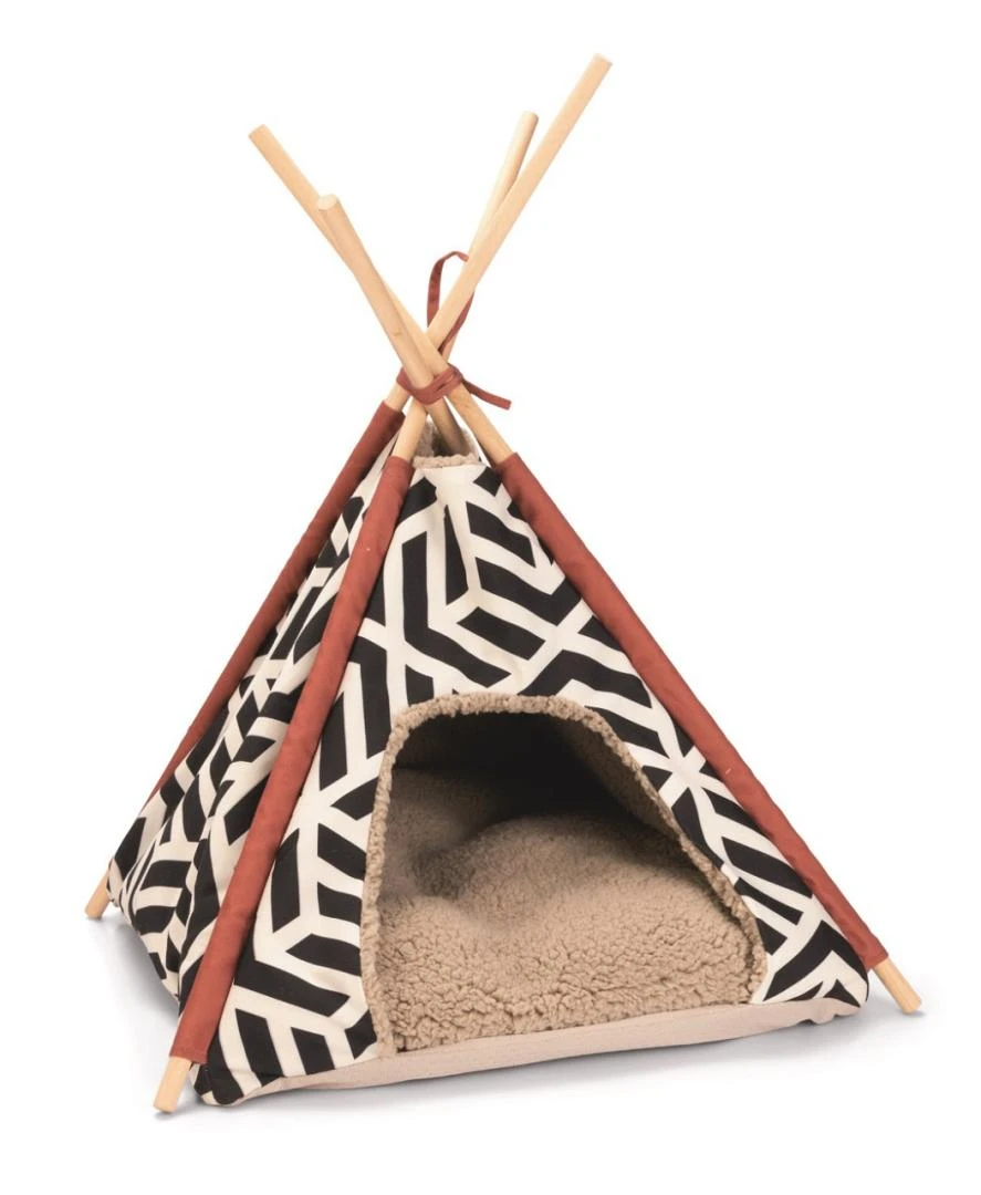 Beeztees Tipi Tent Vigo Wit/Zwart