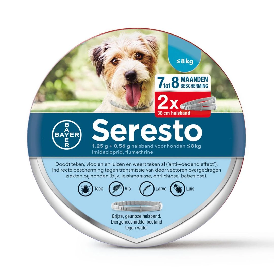 Seresto Band Voor Kleine Honden Tot 8 Kg 2 St