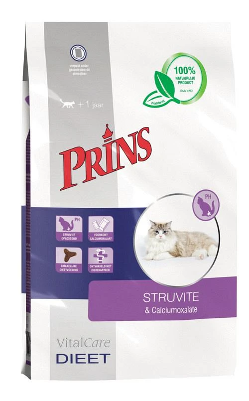 Prins Vitalcare Dieet Struvite & Calciumoxalate 1,5 Kg