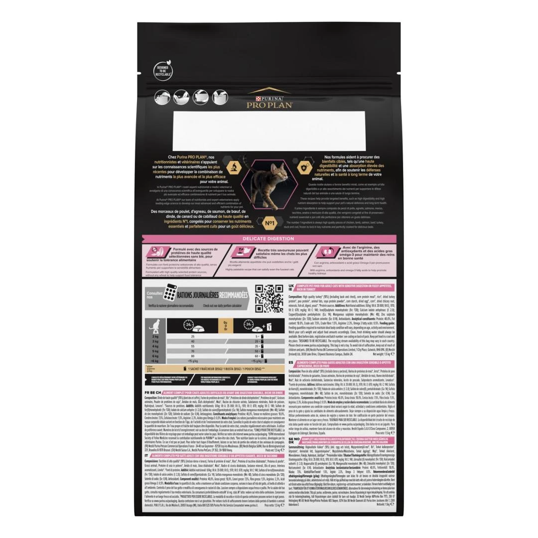 Pro Plan Kattenvoer Delicate Adult 1+ Kalkoen 1,5 Kg - Image 3