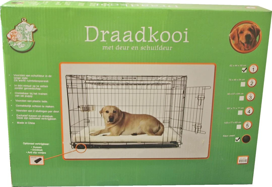 Boon Premium Hondenbench Met Deur En Schuifdeur Zwart - Image 3