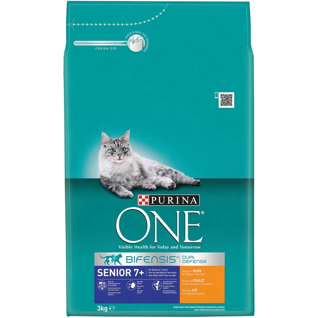 One Kattenvoer Senior Kip En Volkoren Granen 3 Kg